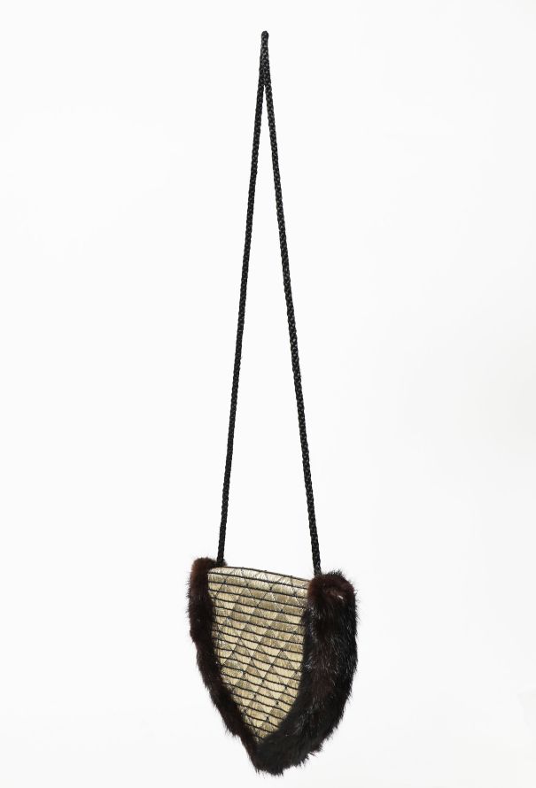 Jean-Louis Scherrer Fur Lamé Evening Bag - 3