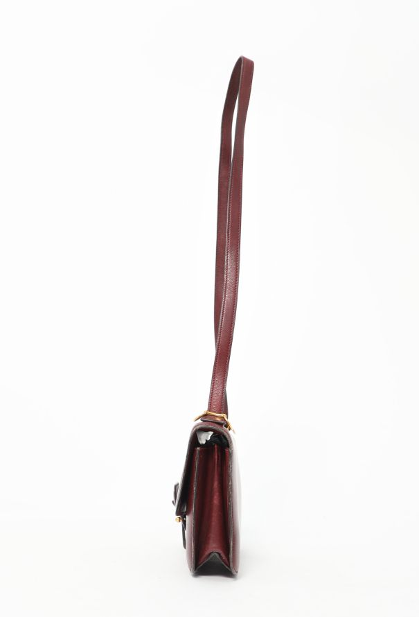 Hermès '70s Bordeaux Box Shoulder Bag - 5