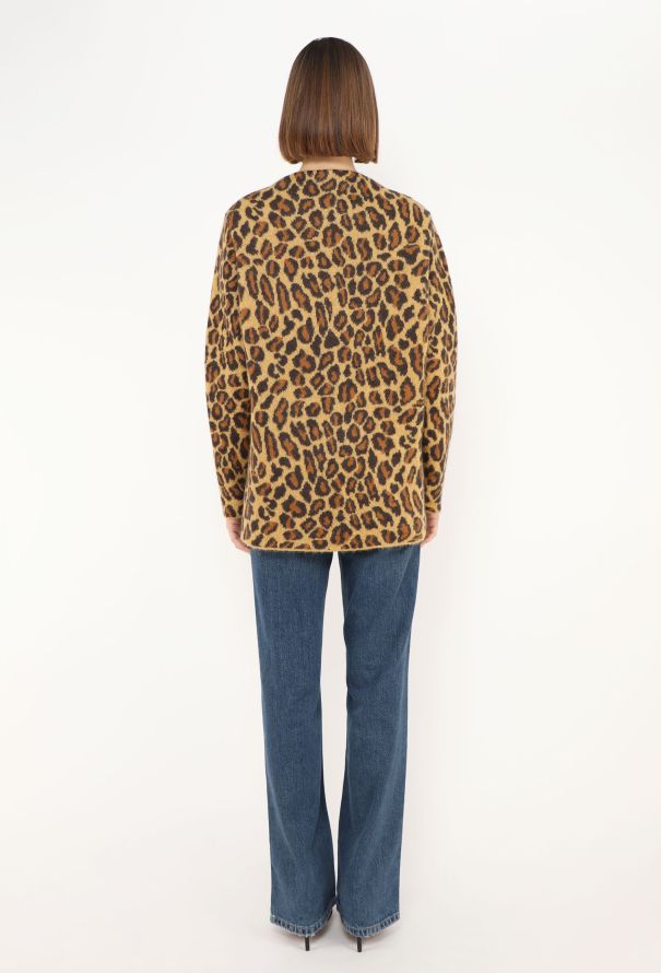 Saint Laurent 2015 Leopard Mohair Cardigan - 5