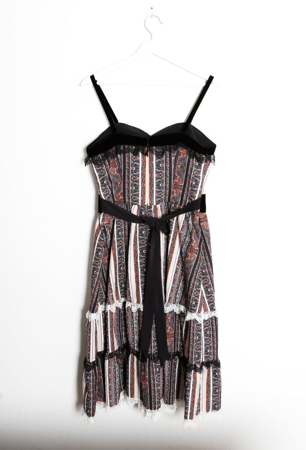 Rodarte Paisley Velvet Trim Dress - 7