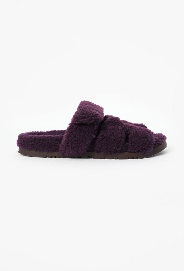 Hermès 2024 Shearling Chypre Sandals - 1