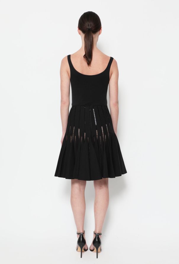 Alaïa Slashed Twill Skater Skirt - 3
