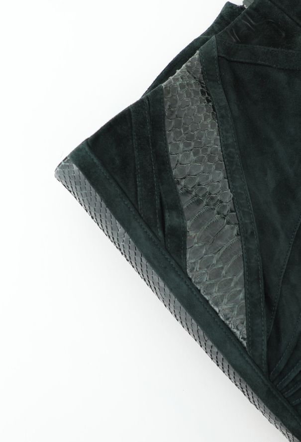 Gucci F/W 2004 Suede & Python Skirt - 10