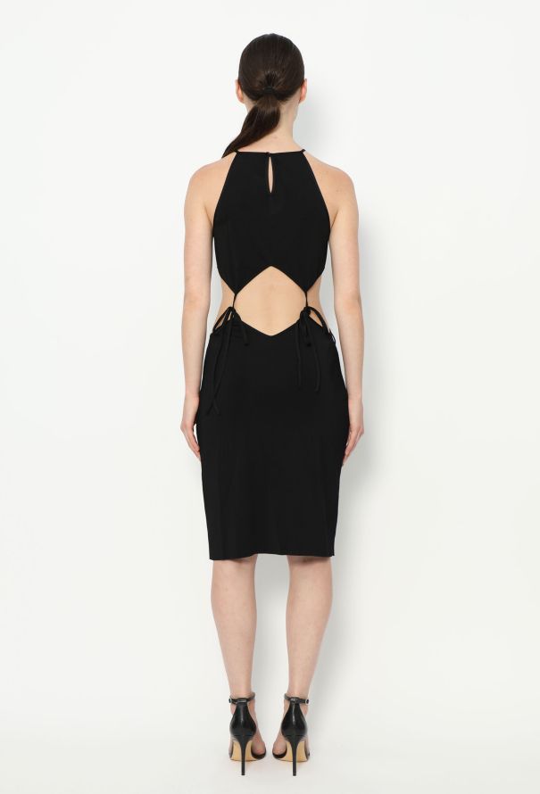 Bottega Veneta 2021 Cut-out Halter Dress - 4