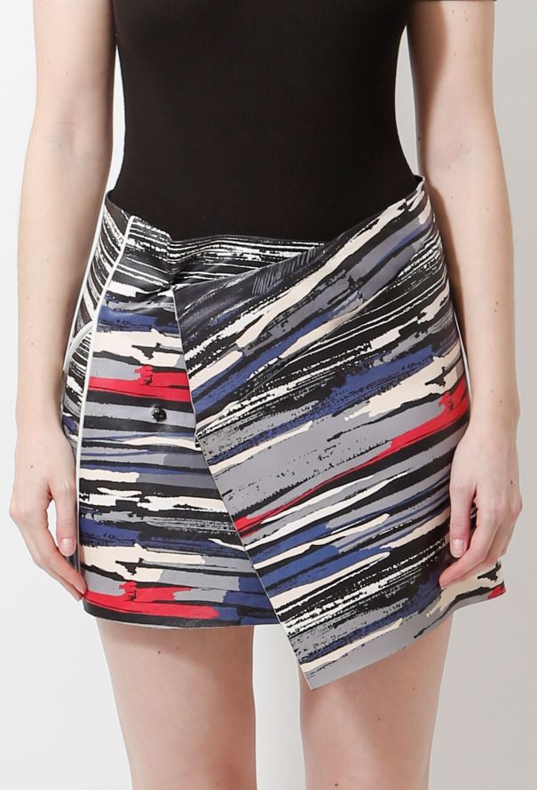 Balenciaga S/S 2010 Graphic Leather Skirt - 3
