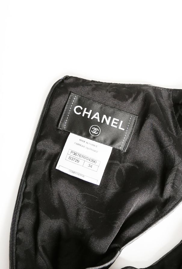 Chanel Silk Tweed Slit Dress - 5