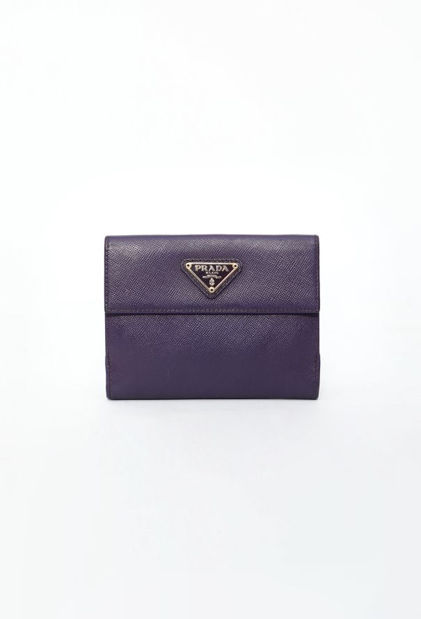Prada Uva Saffiano Flap Wallet - 1