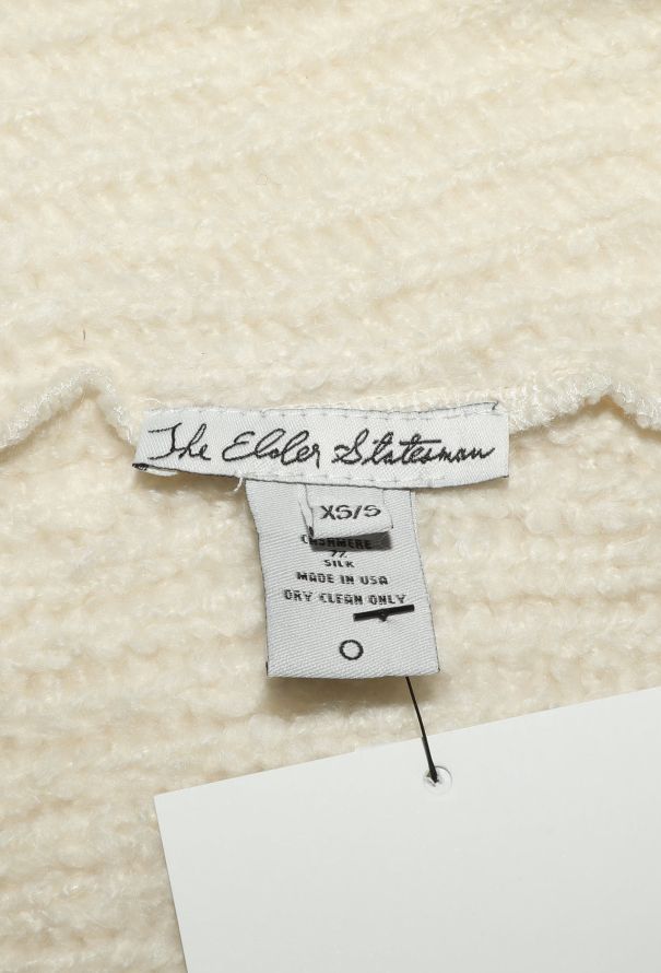 The Elder Statesman Distressed white Cashmere Cardigan - 5