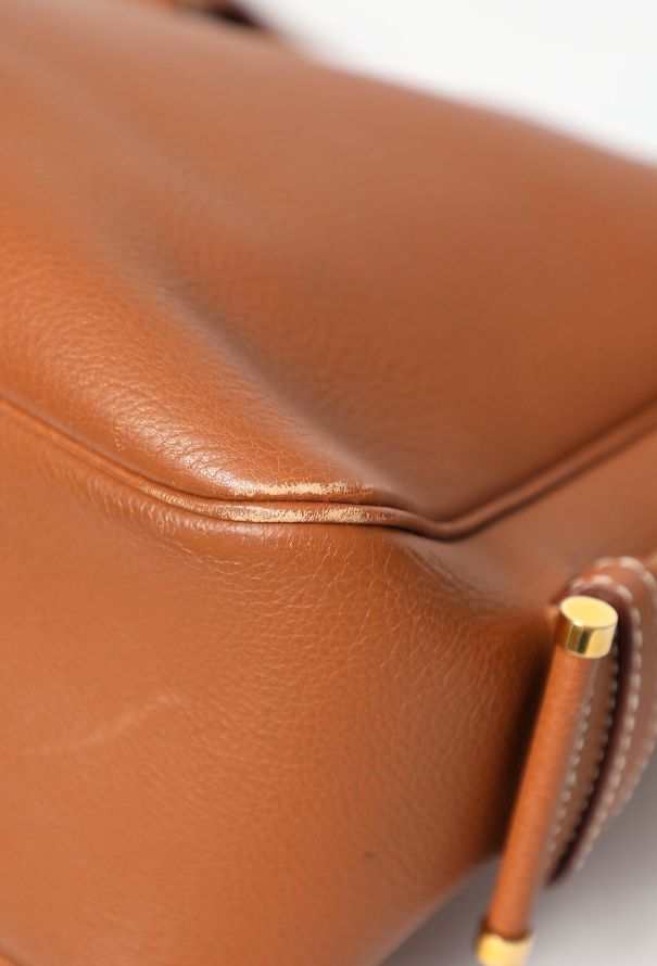 Hermès Vintage Gold Togo Tsako Bag - 10