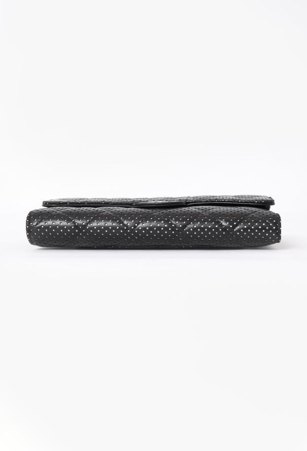 Chanel Black Perforated Flap Wallet - 6
