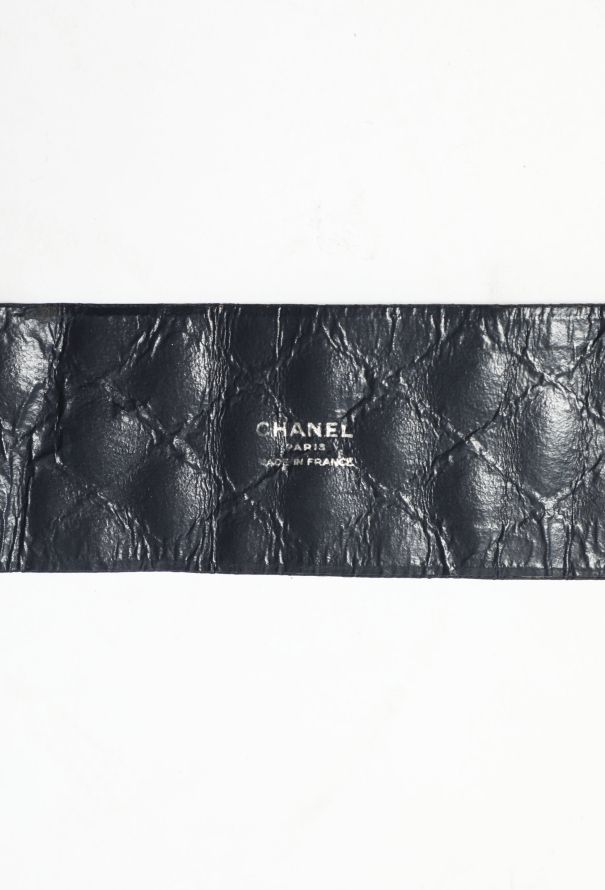 Chanel Vintage Quilted 'CC' Leather Belt - 4