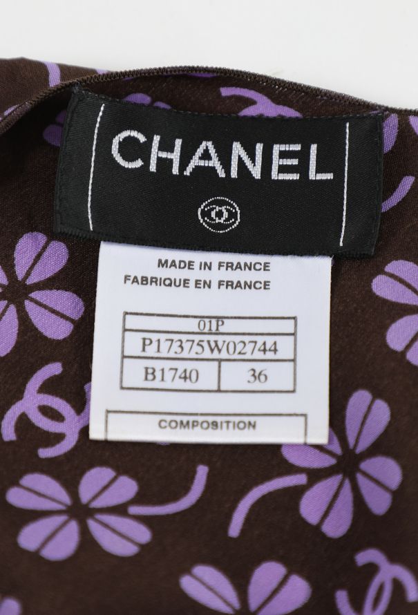Chanel Tweed & Silk Clover Printed Ensemble, 2001 - 9