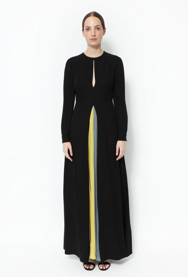 Valentino Pleated Silk Maxi Dress - 1