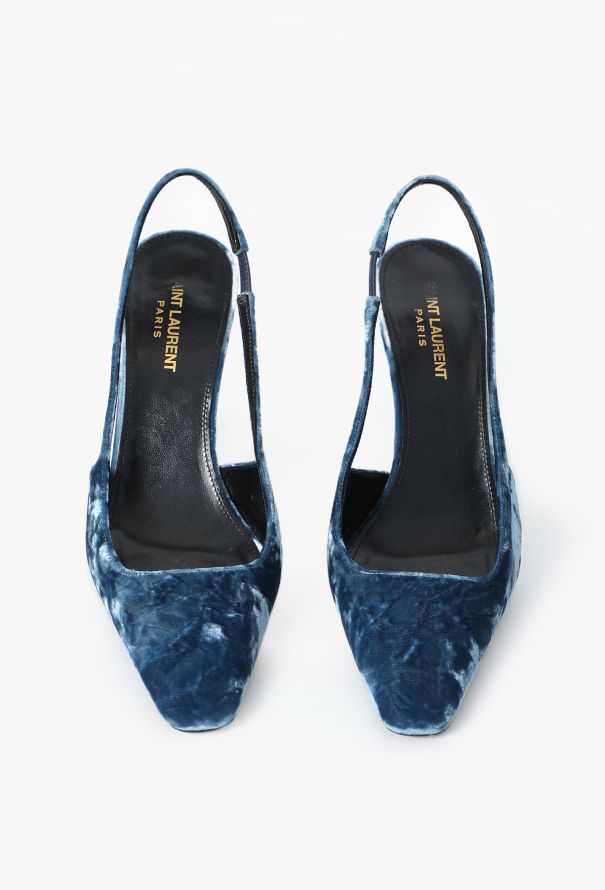 Saint Laurent Blade 90 Velvet Slingbacks, 2022 - 3