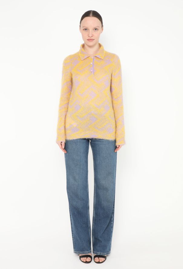 Prada 2021 Geometric Mohair Polo - 3