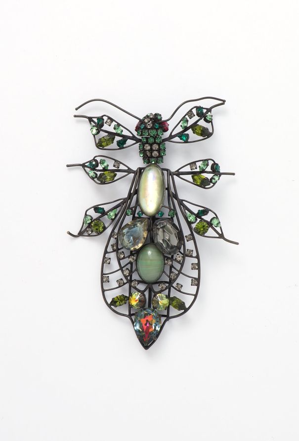 Vintage Fine Jewelry Embellished Dragonfly Brooch - 1