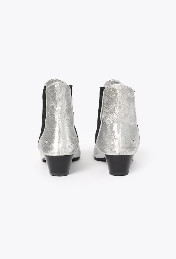 Chanel 2019 Metallic Lambskin Boots - 4