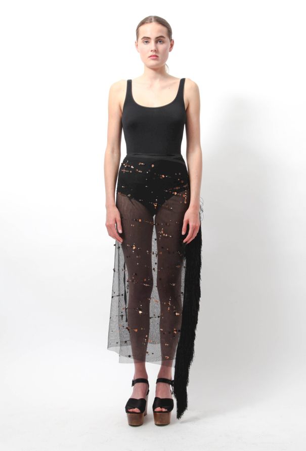 Ann Demeulemeester Feathered Wrap Skirt - 1