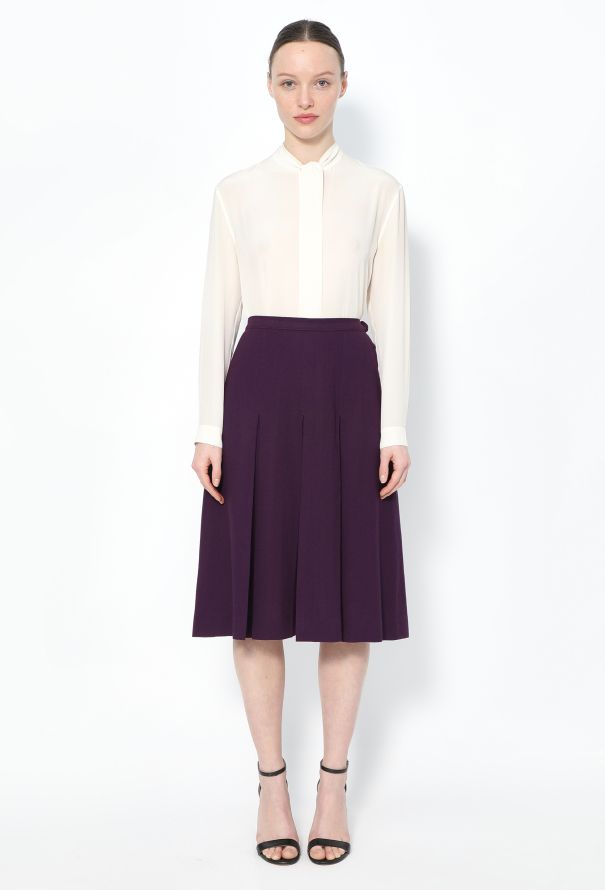 Saint Laurent F/W 1973 Pleated Crêpe Skirt - 4