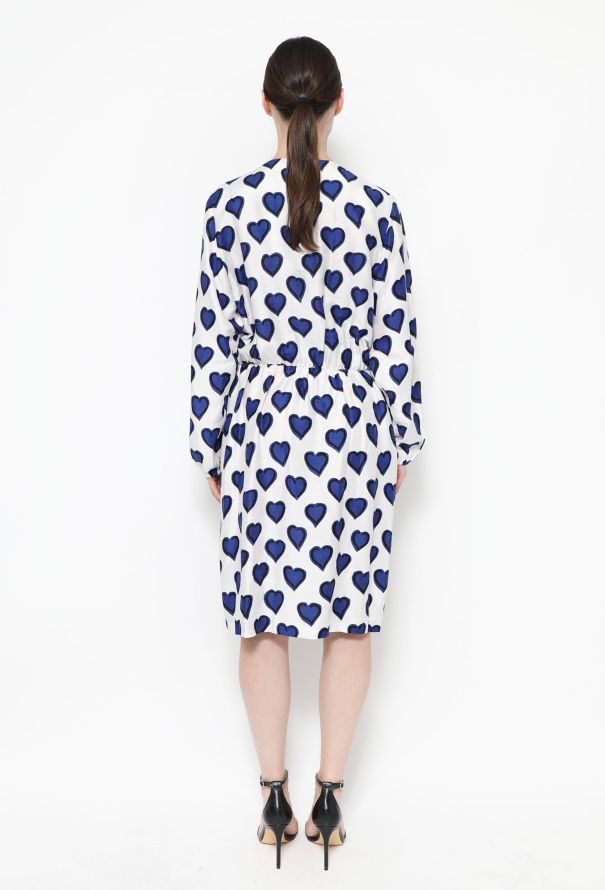 Saint Laurent 1992 Linen Heart Wrap Dress - 3