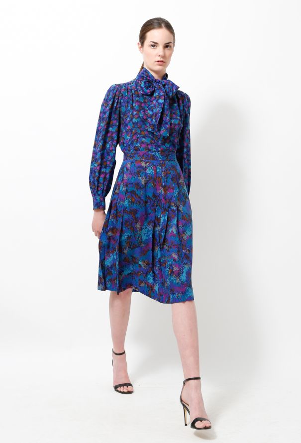 Saint Laurent 70s Floral Abstract Ensemble - 2