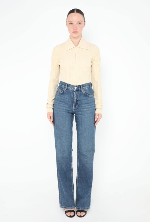 Alaïa Vintage Ribbed Zip Bodysuit - 3