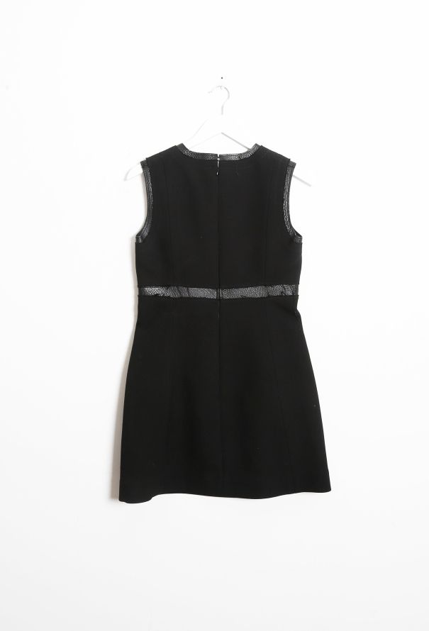 Céline Leather Trim Dress - 6