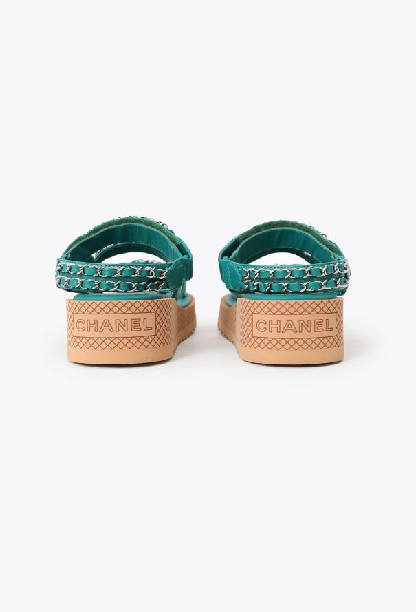Chanel 2019 Chainlink Lambskin Dad Sandals - 4