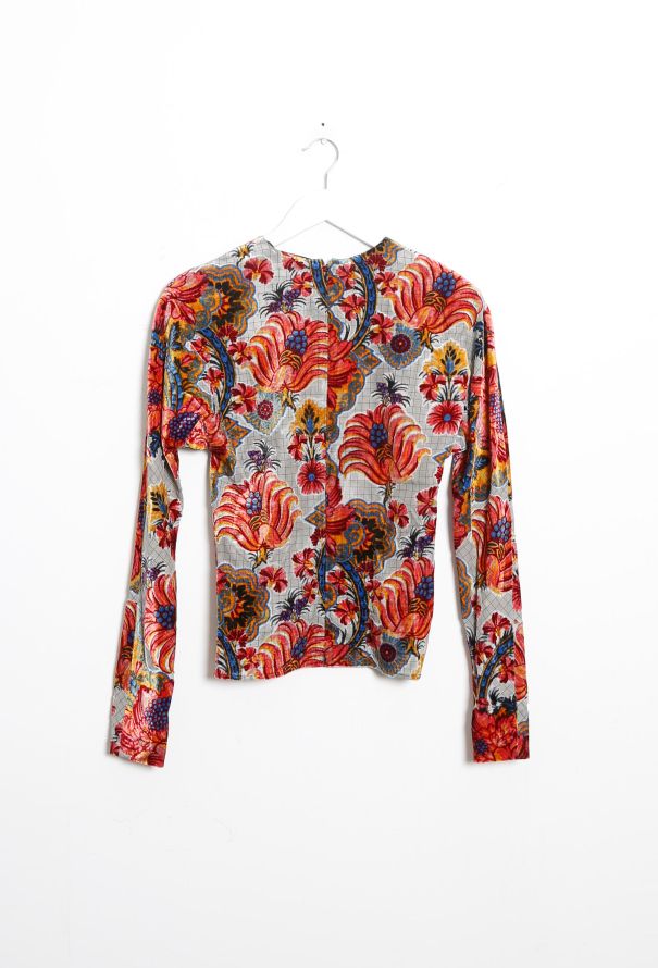 Louis Vuitton 2019 Checkered Floral Velvet Top - 5