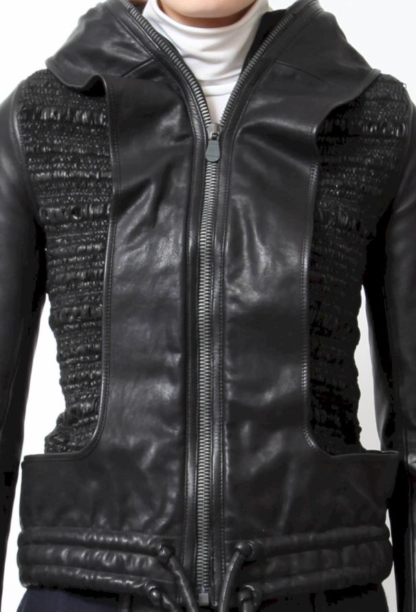 Balenciaga S/S 2010 Panelled Leather Hoodie - 9