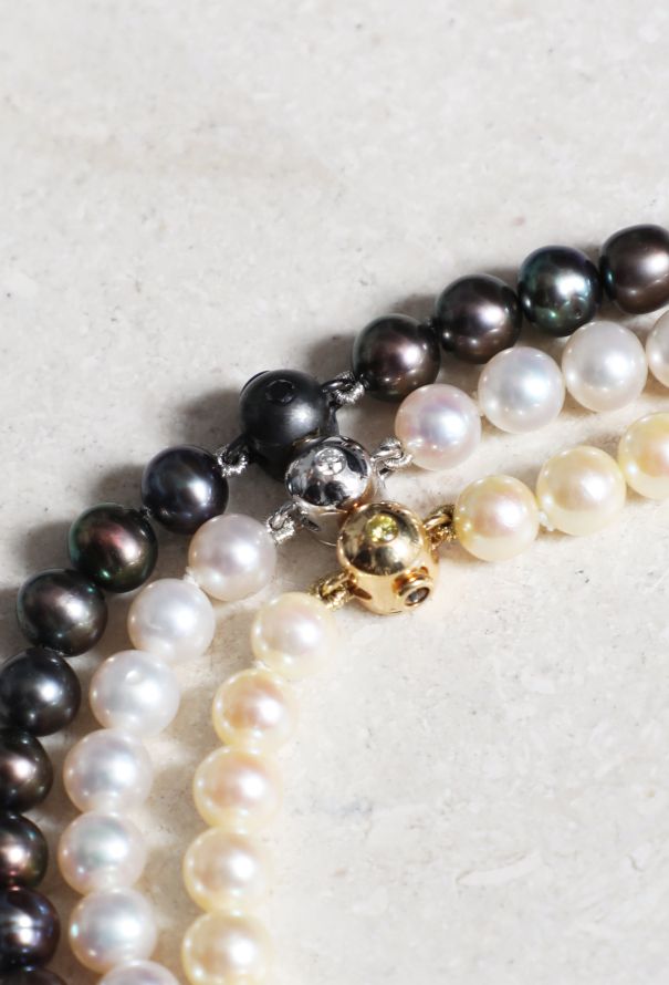 Vintage Fine Jewelry STUNNING Layered Row Pearl Necklace - 6