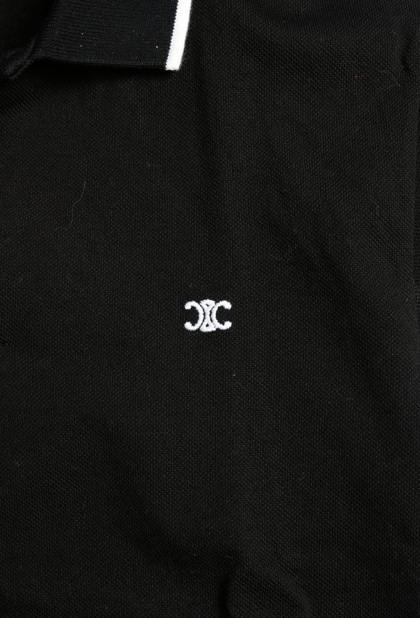 Céline 2021 Black Piqué Triomphe Polo - 5
