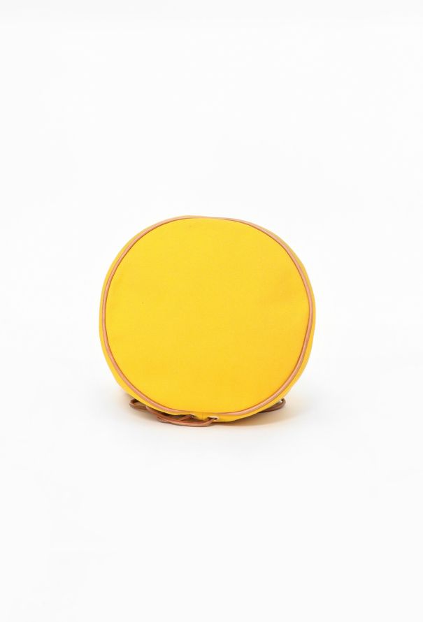 Hermès Yellow Canvas Polochon Backpack - 6