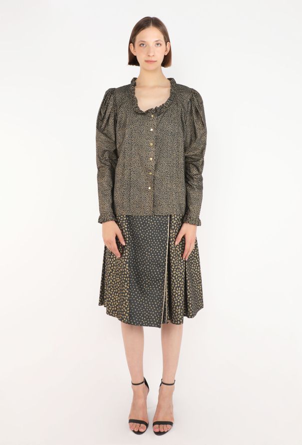 Saint Laurent Paisley Dupont Silk Ensemble, 1981 - 6