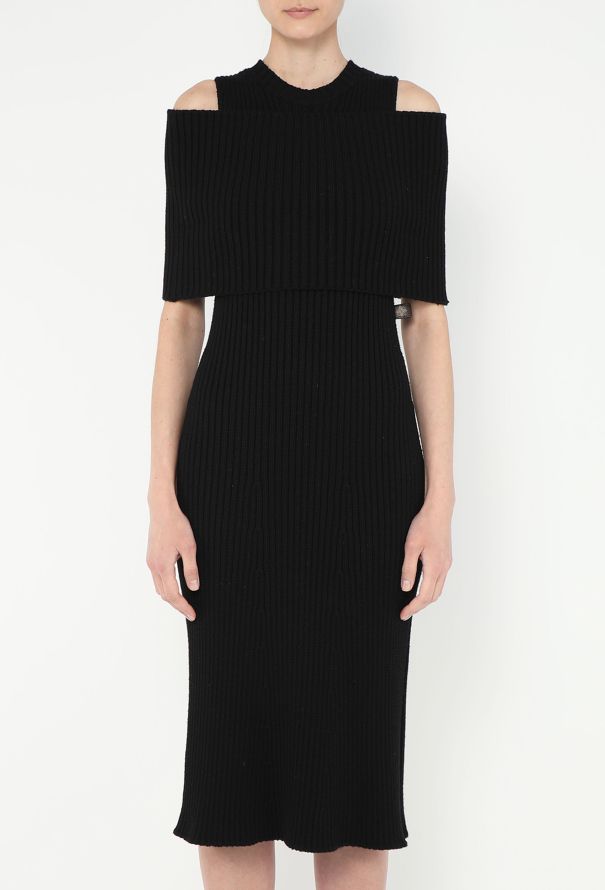 Louis Vuitton 2018 Ribbed Off-Shoulder Dress - 3