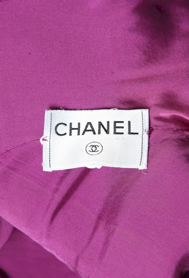 Chanel 90s Purple Felt Jacket - 6