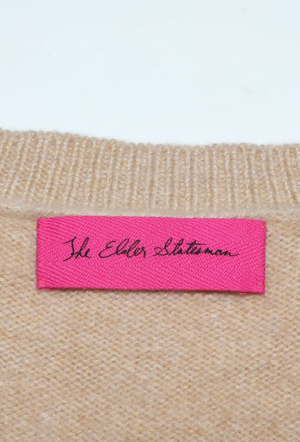 The Elder Statesman Cashmere Sweater Beige - 5