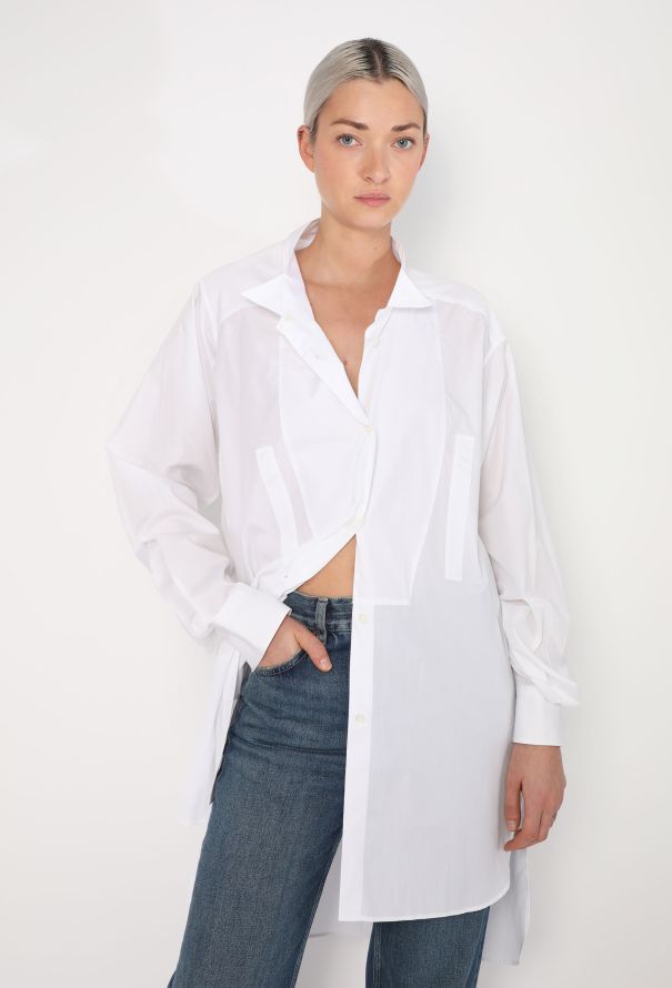Loewe 2023 Asymmetrical Poplin Tunic - 3
