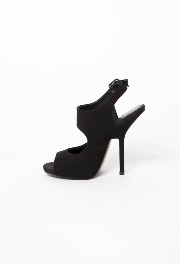 Giuseppe Zanotti Black Suede Cutout Sandals - 3