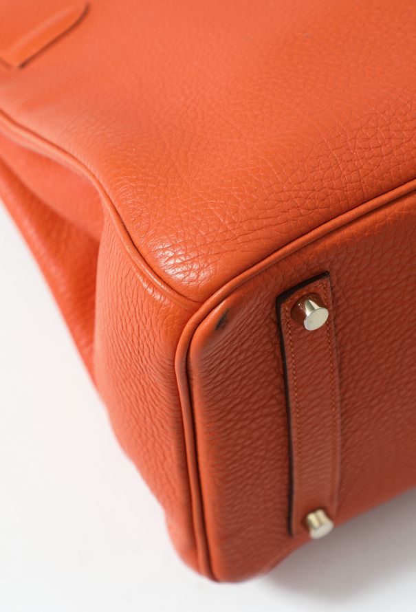 Hermès Orange H Togo Birkin 35 - 11