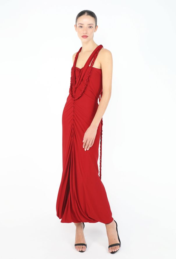 Jean Paul Gaultier 2002 Braided Trim Ruched Dress - 5