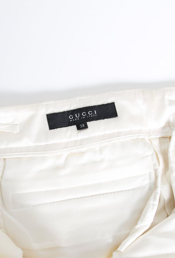 Gucci S/S 2006 White Velvet Trousers - 5