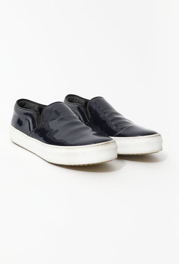 Céline 2014 Patent Slip-On Sneakers Dark blue - 2