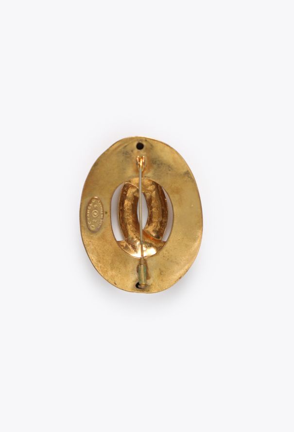 Chanel 1992 Hammered 'CC' Brooch - 3
