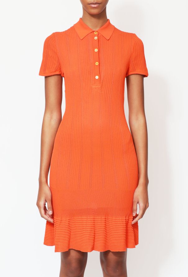 Alaïa 90s Ribbed Polo Dress - 2