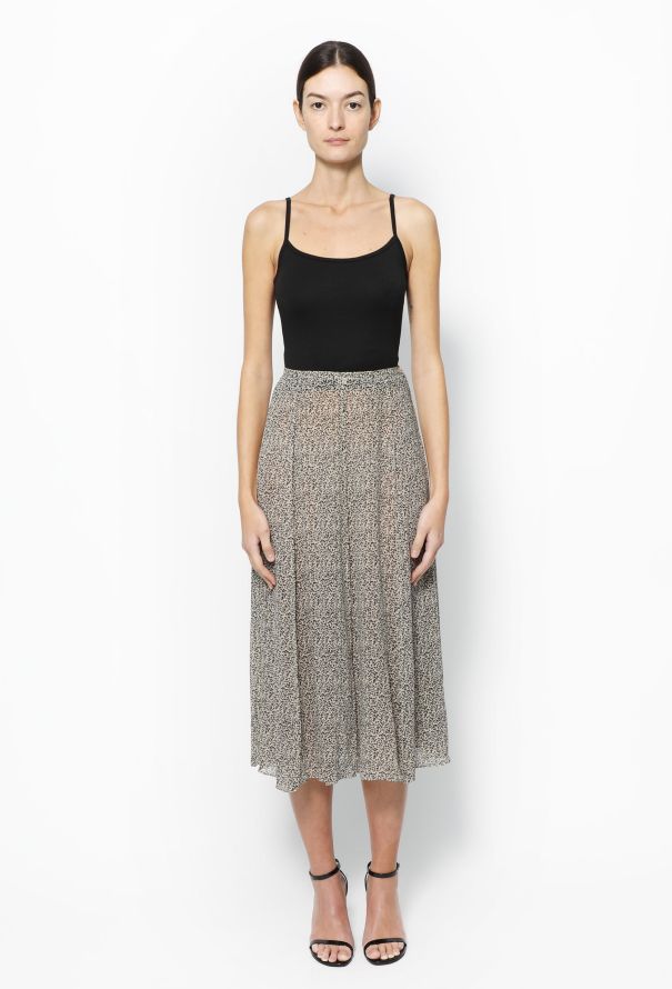 Calvin Klein '90s Printed Silk Skirt - 1