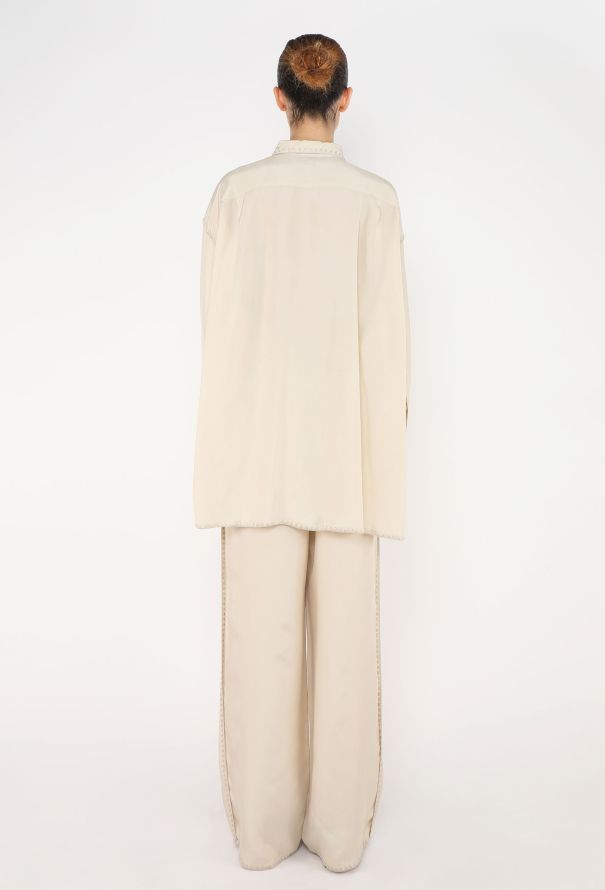 Toteme 2023 Embroidered Silk Pyjama Set - 4