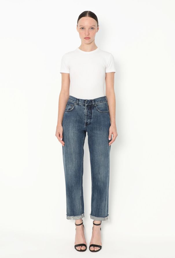 Dior 'J'Adior' Hem Boyfriend Jeans - 1