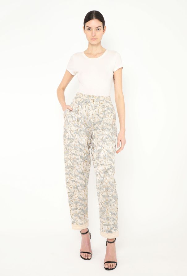 Claude Montana Metallic Patchwork Pants - 3