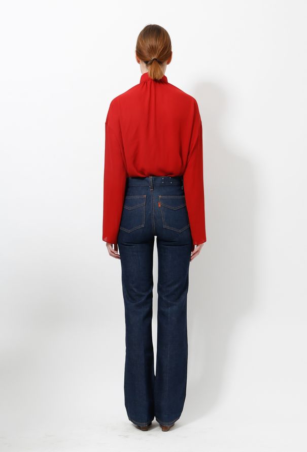 Balenciaga 2016 High Neck Silk Blouse - 5